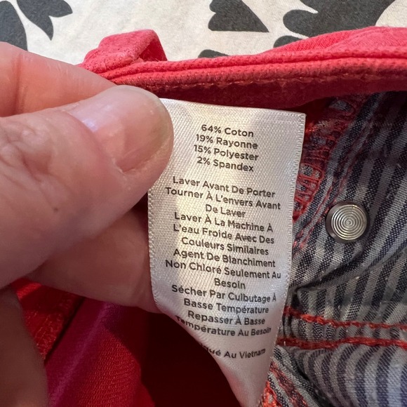 Talbots Flawless High-Waist Jegging Crop Pants Size 10 Red Comfort Stretch - Picture 5 of 7